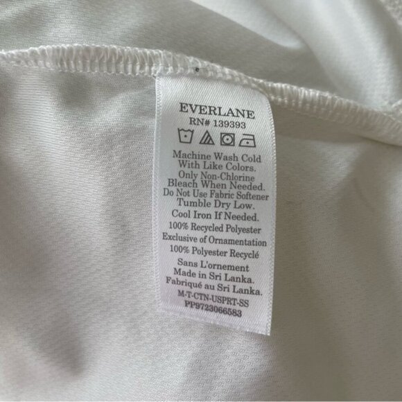 EVERLANE UNIFORM White Mesh T-Shirt Size L - Picture 5 of 6
